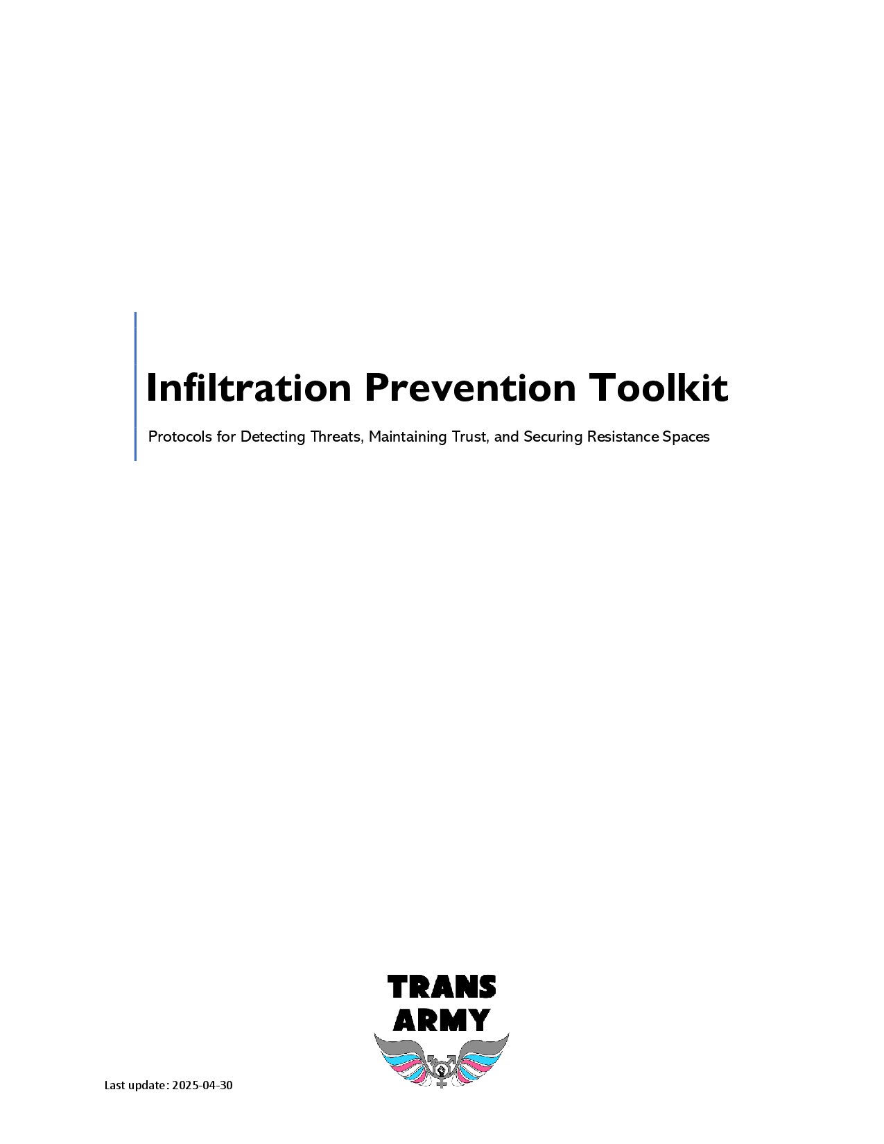 Infiltration Prevention Toolkit