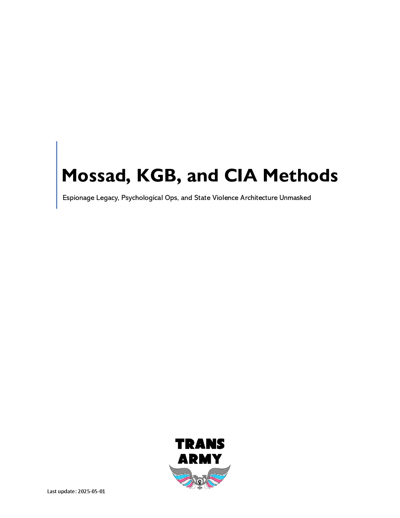 Mossad, KGB, and CIA Methods