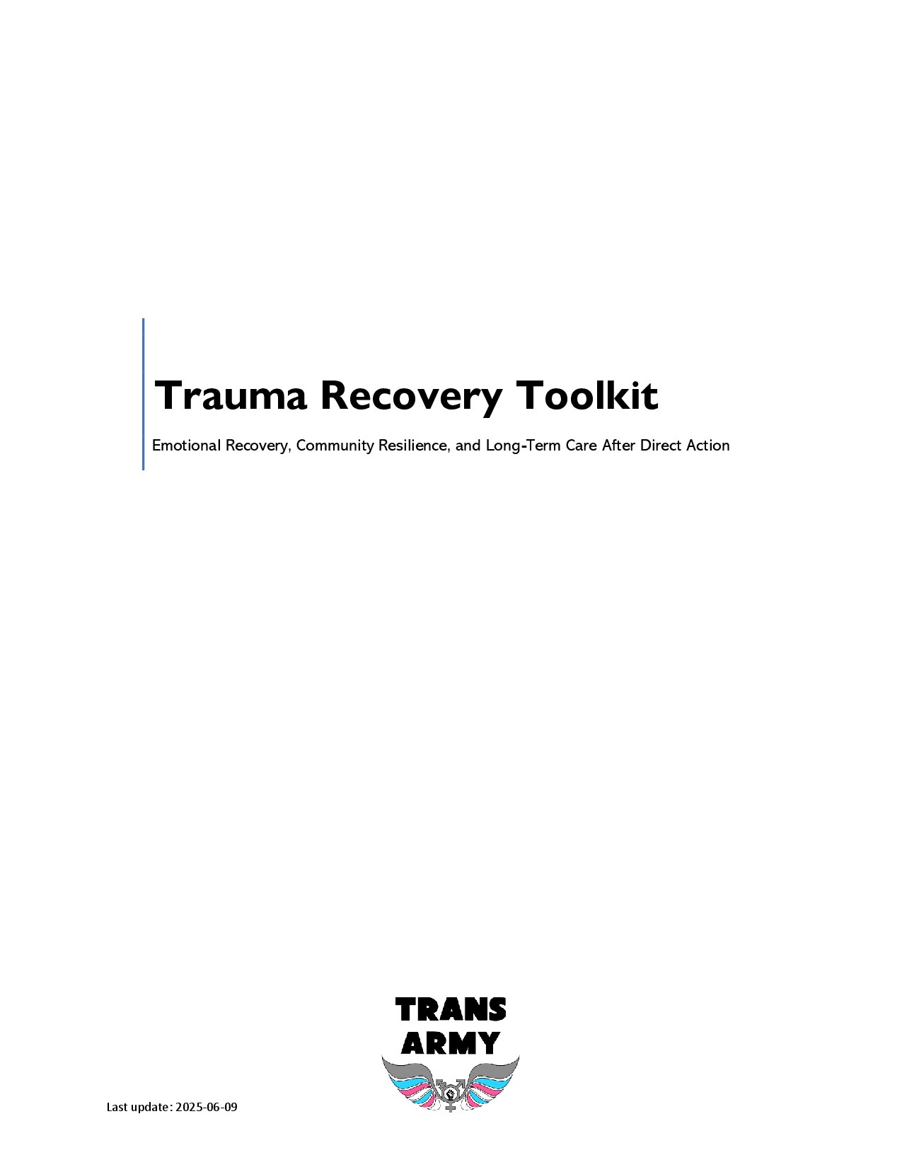 Trauma Recovery Toolkit